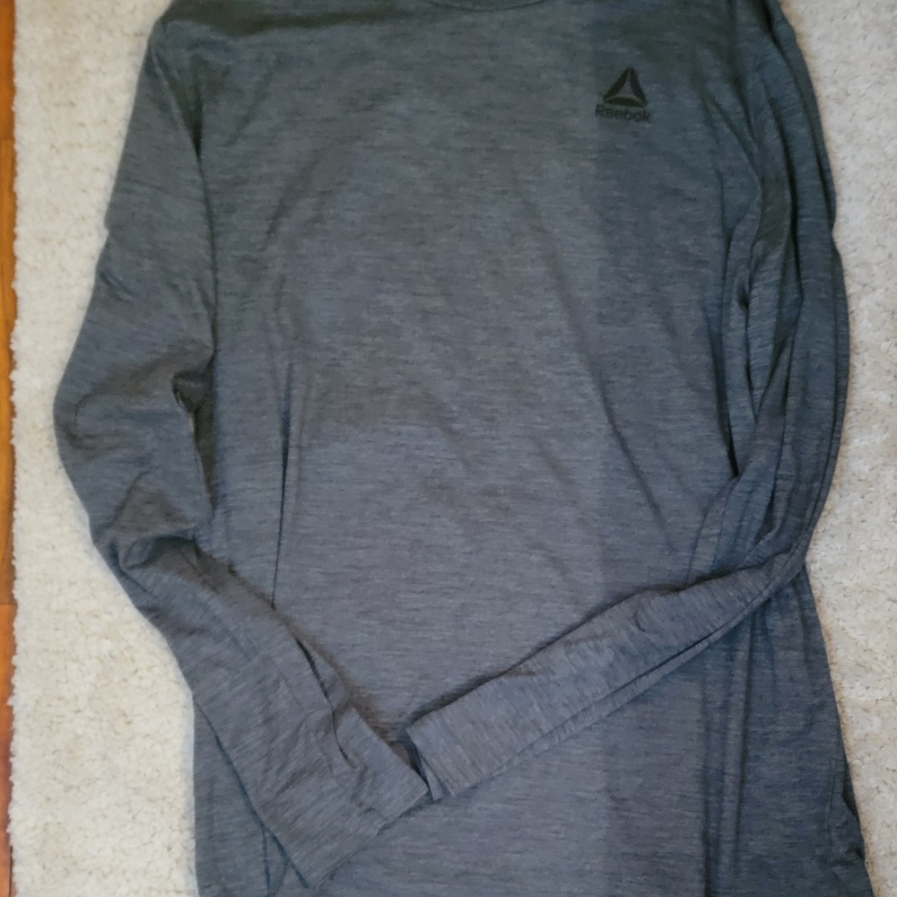 Reebok Men's Charcoal Long Sleeve Tee